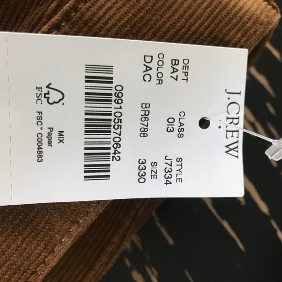 2 NWT J. Crew Factory Slim-Fit Flex Cord 33/30 - Picture 3 of 7